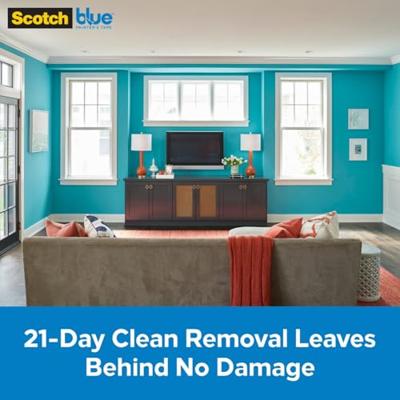 Scotch PTD2093EL-48-S Afdekfolie ScotchBlue Blauw (transparant) (l x b) 27.4 m x 1.2 m 1 stuk(s) - thumbnail