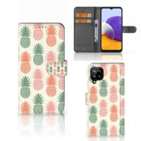 Samsung Galaxy A22 4G | M22 | Book Cover | Ananas - thumbnail