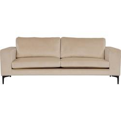 Nohr 3-zits Bank 'Laqueta' Velvet, kleur Beige