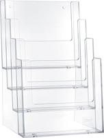Helit H2352202 H2352202 Folderhouder Glas (helder) DIN A5 staand 1 stuk(s) Aantal vakken: 4 (b x h x d) 165 x 257 x 175 mm - thumbnail