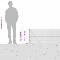 VidaXL Afrasteringspaal groen 25 x 0,5 m (16 x 16 mm gaas) staal - thumbnail