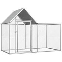 VidaXL Kippenren 2x1x1,5 m gegalvaniseerd staal - thumbnail