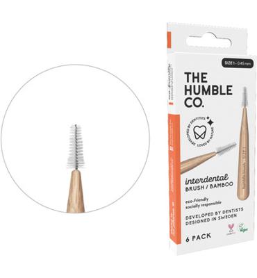 The Humble Co Interdental borstel 0.45 mm oranje 6 Stuks