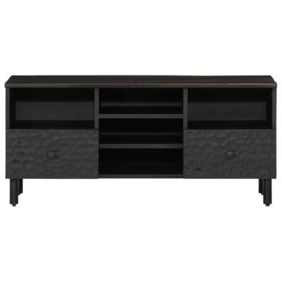Tv-meubel 100x33x46 cm massief mangohout zwart
