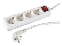 4-Voudige stekkerdoos met schakelaar en randaarde - thumbnail