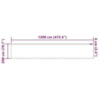 VidaXL Kantgordijn met gordijnen bloemen wit 200 x 1200 cm polyester - thumbnail