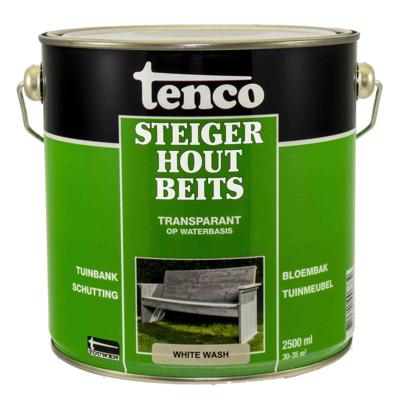 Steigerhoutbeits witte was 2,5l verf/beits Tenco - Tenco