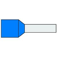 Geïsoleerde Adereindhuls 0,25qmm Blauw penlengte = 6mm - thumbnail