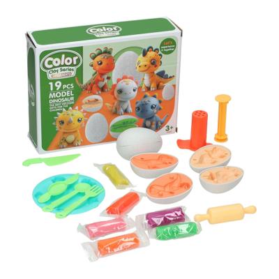 Dino Kleiset - 6 Kleuren Klei - 19dlg.