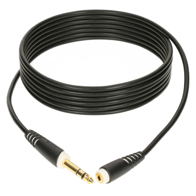 AS-EX60600 Verlengkabel TRS 6,3mm male naar 3,5mm female 6m