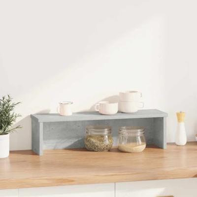 VidaXL Keukenrek stapelbaar 60x15x16 cm bewerkt hout betongrijs