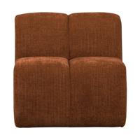 WOOOD Mojo Eetbankje 84cm Met Rugleuning - Ribstof - Roestbruin - thumbnail