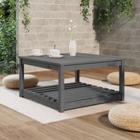 Tuintafel 82,5x82,5x45 cm massief grenenhout grijs - thumbnail
