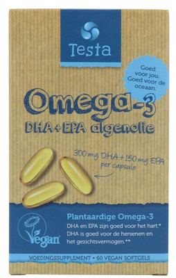 Omega 3 algenolie 325mg DHA + 150mg EPA vegan 60 Vegetarische capsules Omega 3 algenolie 325mg DHA + 150mg EPA vegan 60 Vegetarische capsules
