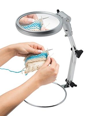 BRESSER Sewing Magnifier 2x/4x with LED Illumination, Diameter 120 mm