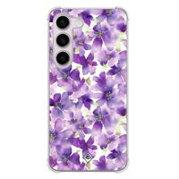 Samsung Galaxy S23 Plus shockproof hoesje - Floral violet - thumbnail