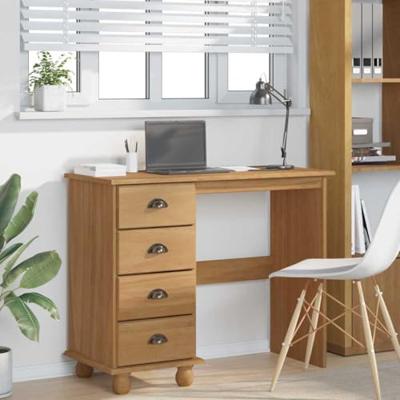 Bureau met lade ASKIM Bruin 95 x 40 x 75 cm Massief grenenhout