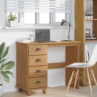 Bureau met lade ASKIM Bruin 95 x 40 x 75 cm Massief grenenhout - thumbnail