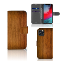 Apple iPhone 11 Pro | Book Style Case | Donker Hout - thumbnail