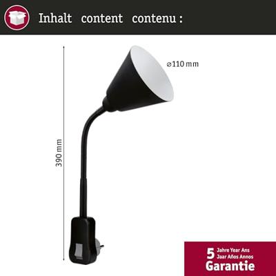 Paulmann Junus Stekkerlamp E14 20 W Zwart Paulmann Junus Stekkerlamp E14 20 W Zwart