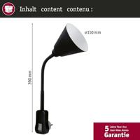 Paulmann Junus Stekkerlamp E14 20 W Zwart - thumbnail