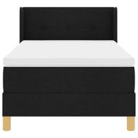 Boxspring bed Anders Zwart en Wit en Zwart 100 x 200 cm Stof - thumbnail