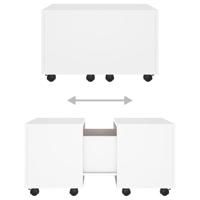 Salontafel 60x60x38 cm spaanplaat wit - thumbnail