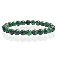 Natuursteen Armband met 8mm Kralen Memphis - Green Black Jade - thumbnail
