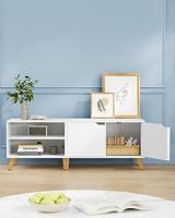 Calicosy - TV-Meubel met 2 deuren - 140 cm - Wit - thumbnail