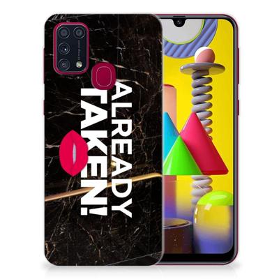 Samsung Galaxy M31 | Siliconen hoesje | met naam Already Taken Black Samsung Galaxy M31 | Siliconen hoesje | met naam Already Taken Black