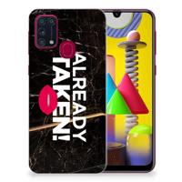 Samsung Galaxy M31 | Siliconen hoesje | met naam Already Taken Black - thumbnail
