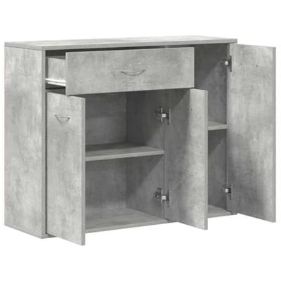 Dressoir 88x30x70 cm bewerkt hout betongrijs