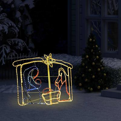 VidaXL Kerstdecoratie kerststal 240 led&apos;s 116x41x87 cm