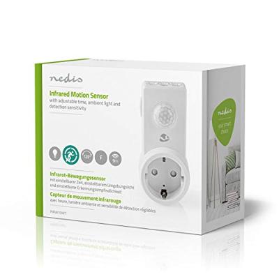 Bewegingsmelder | Schuko Type F | Instelbare Vertragingstijd, Omgevingslicht en Lichtgevoeligheid Bewegingsmelder | Schuko Type F | Instelbare Vertragingstijd, Omgevingslicht en Lichtgevoeligheid