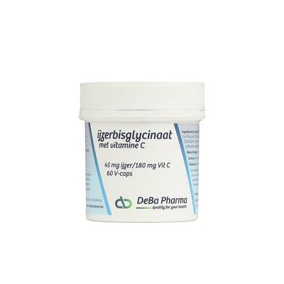 Ijzebisglycinaat 45mg + Vit C 180mg V-caps 60 Deba