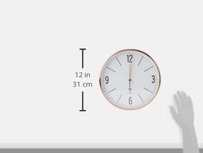 TFA Dostmann 60.3534.51 Wandklok Zendergestuurd 300 mm x 45 mm Koper Slepend uurwerk (geluidsloos)