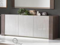 Dressoir EVOLY 3 deuren beton hoogglans grijs/marmer - thumbnail