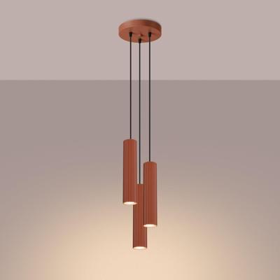 Hanglamp KARBON 3P rood oker
