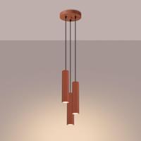 Hanglamp KARBON 3P rood oker - thumbnail