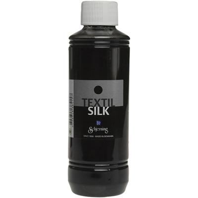 Schjerning Zijdeverf es silk, diep zwart, 250 ml/ 1 fles