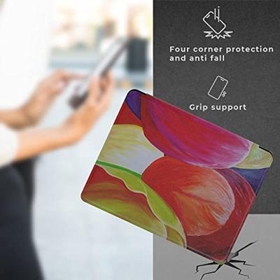 Lunso - Kobo Aura H20 Edition 2 hoes (6.8 inch) - Vegan Saffiano Leren sleep cover - Tulpen