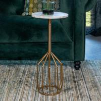 Dutchbone Bijzettafel 'Salerno' Marmer, 56cm hoog - thumbnail