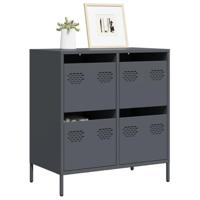 Dressoir 68x39x73,5 cm koudgewalst staal antracietkleurig - thumbnail