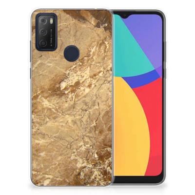 Alcatel 1S (2021) | TPU | Siliconen hoesje | Marmer Creme
