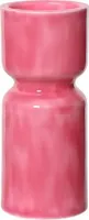 Decoris kandelaar ijzer deco 10.5x25.5cm roze - thumbnail