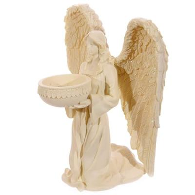 Sfeerlicht Kaarshouder Engel Knielend (18 cm)