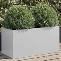 VidaXL Plantenbak 62x30x29 cm gegalvaniseerd staal zilverkleurig - thumbnail