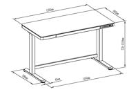 Digitus DA-90406 Zit-sta-bureau Hoogte (max.): 121 cm - thumbnail