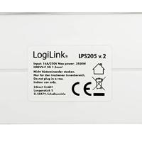 LogiLink LPS205 Stekkerdoos Wit Randaarde stekker 1 stuk(s) - thumbnail