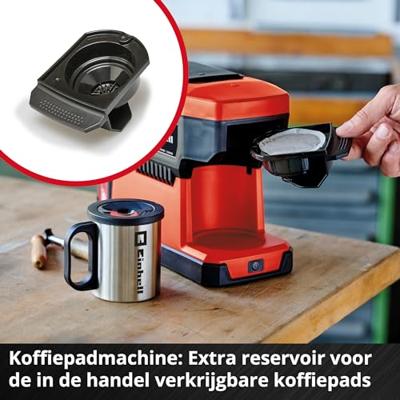 Einhell TE-CF 18 Li-Solo Power X-Change Koffiezetapparaat Rood Capaciteit koppen: 1 Met filterkoffie-functie